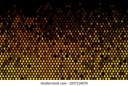 Dark Yellow, Orange vector polygonal illustration, which consist of rectangles. Rectangular pattern for your business design. Geometric background in Origami style with gradient. 