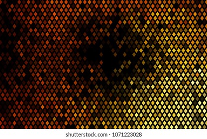 Dark Yellow, Orange vector polygonal illustration, which consist of rectangles. Rectangular pattern for your business design. Geometric background in Origami style with gradient. 