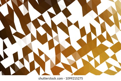 Dark Yellow, Orange vector polygonal pattern. Shining colored illustration in a Brand new style. The elegant pattern can be used as part of a brand book.