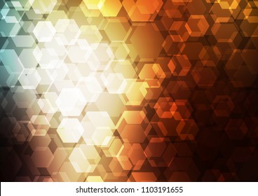 Dark Yellow, Orange vector polygonal pattern. An elegant bright illustration with gradient. The elegant pattern can be used as part of a brand book.
