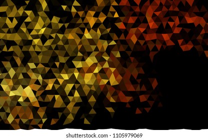 Dark Yellow, Orange vector polygonal background. Glitter abstract illustration with an elegant design. A completely new design for your business.