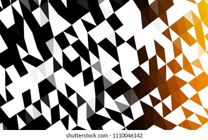 Dark Yellow, Orange vector polygonal pattern. Colorful illustration in abstract style with gradient. A completely new design for your business.