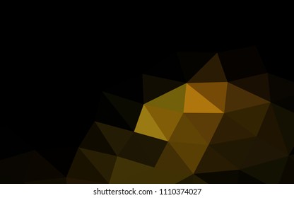 Dark Yellow, Orange vector  polygonal. A completely new color illustration in a vague style. A completely new template for your business design.