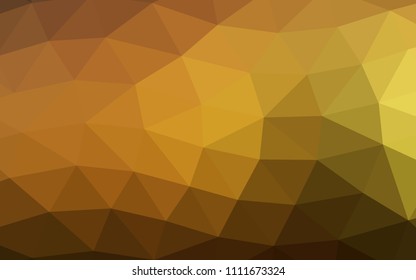 Dark Yellow, Orange vector polygonal polygonal. A sample with polygonal shapes. The best triangular design for your business.