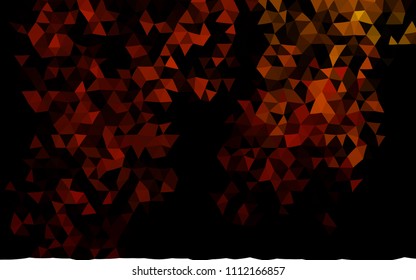 Dark Yellow, Orange vector polygonal background. Geometric illustration in Origami style with gradient.  A completely new template for your business design.