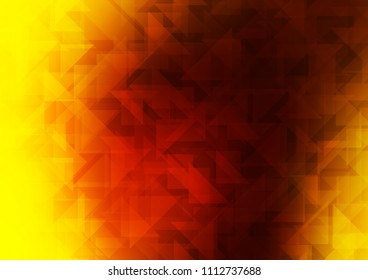 Dark Yellow, Orange vector polygonal background. An elegant bright illustration with gradient. Brand new style for your business design.