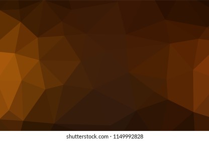 Dark Yellow, Orange vector polygonal background. Geometric illustration in Origami style with gradient.  A completely new design for your business.