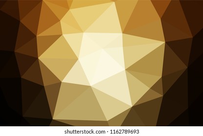 Dark Yellow, Orange vector polygonal background. A completely new color illustration in a vague style. Brand new style for your business design.
