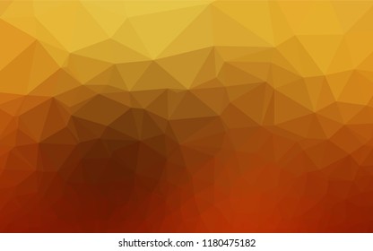 Dark Yellow, Orange vector polygonal background. A vague abstract illustration with gradient. A completely new template for your business design.