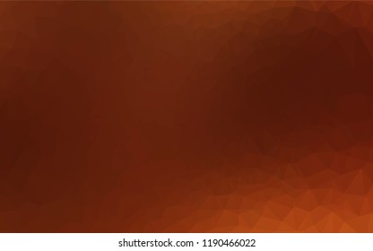 Dark Yellow, Orange vector polygonal pattern. Brand new colored illustration in blurry style with gradient. The polygonal design can be used for your web site.