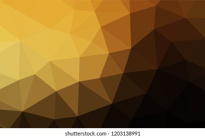 Dark Yellow, Orange vector polygonal background. Colorful illustration in abstract style with gradient. A new texture for your design.