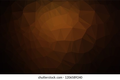 Dark Yellow, Orange vector polygonal template. Creative illustration in halftone style with gradient. The template can be used as a background for cell phones.