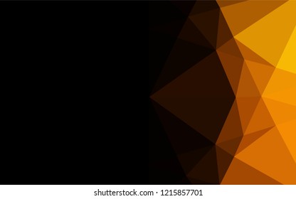 Dark Yellow, Orange vector polygonal template. Modern geometrical abstract illustration with gradient. A new texture for your design.