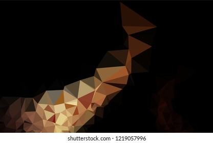 Dark Yellow, Orange vector polygonal pattern. Shining illustration, which consist of triangles. The polygonal design can be used for your web site.