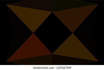 Dark Yellow, Orange vector polygonal pattern. Colorful abstract illustration with gradient. The polygonal design can be used for your web site.