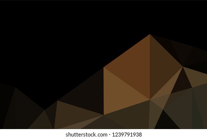 Dark Yellow, Orange vector polygonal pattern. Glitter abstract illustration with an elegant design. Triangular pattern for your business design.