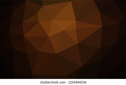 Dark Yellow, Orange vector polygonal background. Colorful abstract illustration with gradient. Brand new style for your business design.