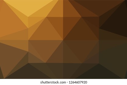 Dark Yellow, Orange vector polygonal template. Colorful illustration in abstract style with gradient. The best triangular design for your business.