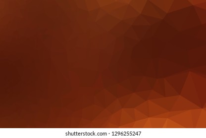 Dark Yellow, Orange vector polygonal pattern. Shining illustration, which consist of triangles. New texture for your design.