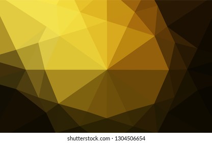 Dark Yellow, Orange vector polygonal pattern. A sample with polygonal shapes. A completely new template for your business design.