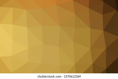 Dark Yellow, Orange vector polygonal pattern. Colorful illustration in abstract style with gradient. Brand new style for your business design.