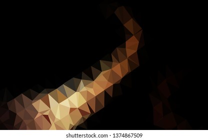 Dark Yellow, Orange vector polygonal template. Colorful illustration in abstract style with gradient. Textured pattern for background.