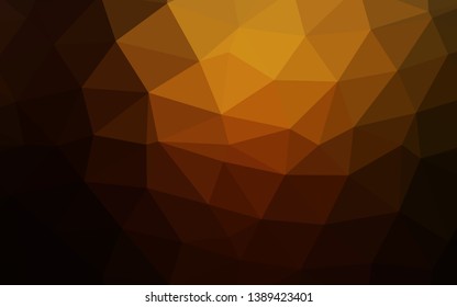 Dark Yellow, Orange vector polygonal background. Brand new colorful illustration in with gradient. Template for your brand book.