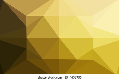 Dark Yellow, Orange vector polygonal background. Colorful illustration in abstract style with gradient. A new texture for your design.