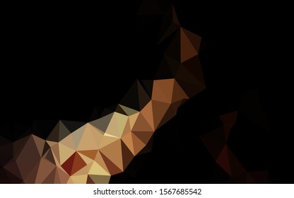Dark Yellow, Orange vector polygonal template. Shining illustration, which consist of triangles. The best triangular design for your business.