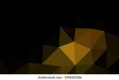Dunkelgelb, orangefarbene, polygonale Vektorvorlage. Brandneue farbige Illustration mit Farbverlauf. Vorlage für Ihr Markenbuch.