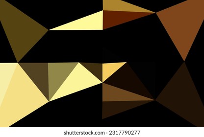 Dark Yellow, Orange vector polygonal template. An elegant bright illustration with gradient. Elegant pattern for a brand book.