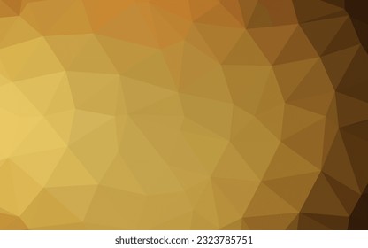 Plantilla poligonal vectorial de color amarillo oscuro, naranja. Ilustración abstracta geométrica moderna con gradiente. Patrón triangular para el diseño de su negocio.