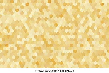 Dark Yellow, Orange vector polygonal illustration, which consist of hexagons. Hexagonal design for your business. Creative geometric background in Origami style with gradient