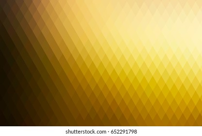 Dark Yellow, Orange vector polygonal illustration consisting of rectangles. Rectangular design for your business. Creative geometric background in origami style with gradient.