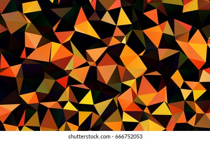 Dark Yellow, Orange vector polygonal background. A completely new color illustration in a vague style. A completely new template for your business design.
