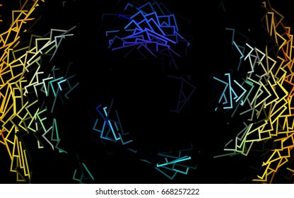 Dark Yellow, Orange vector polygonal illustration consisting of rectangles. Rectangular design for your business. Creative geometric background in origami style with gradient.