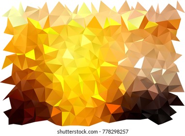 Dark Yellow, Orange vector polygonal template. Colorful abstract illustration with gradient. The elegant pattern can be used as part of a brand book.