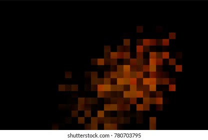 Dark Yellow, Orange vector polygonal illustration consisting of rectangles. Rectangular design for your business. Creative geometric background in origami style with gradient.