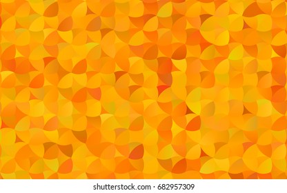 Dark Yellow, Orange vector red banner with set of circles, dots. Donuts Background. Creative Design Template. Technological halftone illustration.