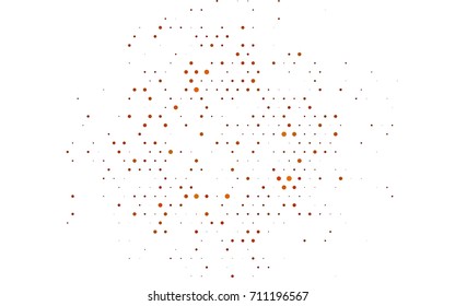 Dark Yellow, Orange vector red pattern of geometric circles, shapes. Colorful mosaic banner. Geometric background with colored disks.