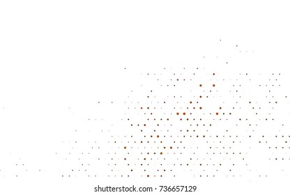 Dark Yellow, Orange vector red pattern of geometric circles, shapes. Colorful mosaic banner. Geometric background with colored disks.