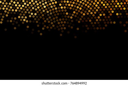 Dark Yellow, Orange vector red banner with set of circles, dots. Donuts Background. Creative Design Template. Technological halftone illustration.