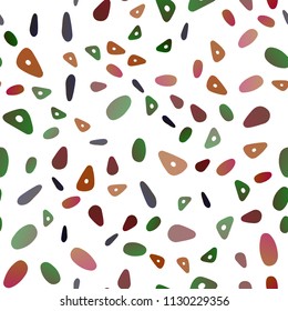 Dark Yellow, Orange vector seamless cover in polygonal style with circles. Glitter abstract illustration with spheres, triangular lines. Best design for your ad, poster, banner.