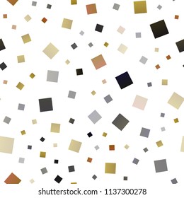 Dark Yellow, Orange vector seamless background with rectangles. Beautiful illustration with rectangles and squares. Pattern for commercials.