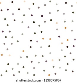 Dark Yellow, Orange vector seamless template with circles. Abstract illustration with colored bubbles in nature style. The pattern can be used for beautiful websites.