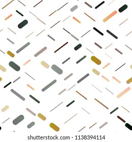 Dark Yellow, Orange vector seamless pattern with narrow lines. Blurred decorative design in simple style with lines. Best design for your ad, poster, banner.