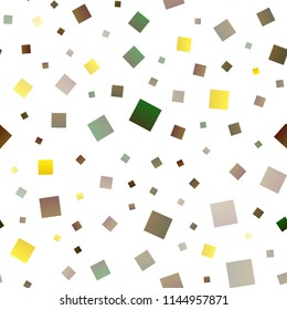 Dark Yellow, Orange vector seamless background with rectangles. Abstract gradient illustration with rectangles. The template can be used as a background.