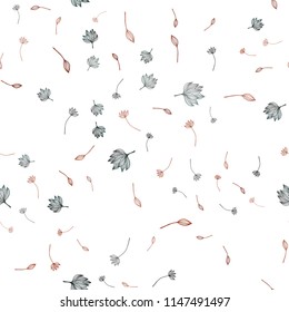 Dark Yellow, Orange vector seamless sketch cover. An elegant bright illustration with leaves in Natural style. The best blurred design for your business.