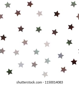 Dark Yellow, Orange vector seamless cover with small and big stars. Blurred decorative design in simple style with stars. Best design for your ad, poster, banner.