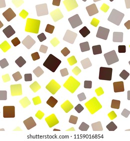 Dark Yellow, Orange vector seamless layout with lines, rectangles. Rectangles on abstract background with colorful gradient. Best design for your ad, poster, banner.